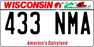 WI license plate 433NMA