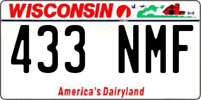 WI license plate 433NMF