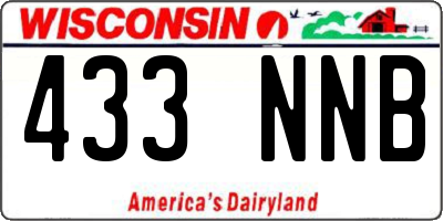 WI license plate 433NNB