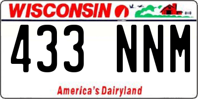 WI license plate 433NNM