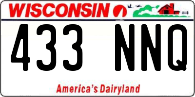 WI license plate 433NNQ