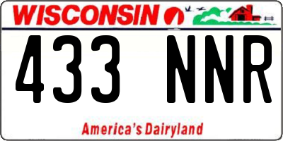 WI license plate 433NNR