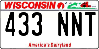 WI license plate 433NNT