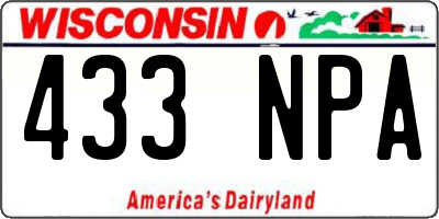 WI license plate 433NPA