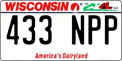 WI license plate 433NPP