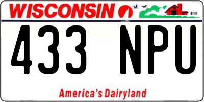 WI license plate 433NPU