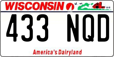 WI license plate 433NQD