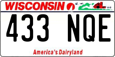 WI license plate 433NQE