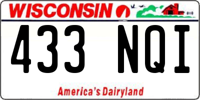 WI license plate 433NQI