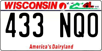 WI license plate 433NQO