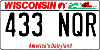WI license plate 433NQR