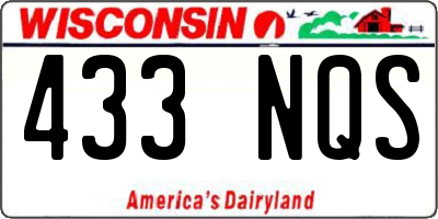 WI license plate 433NQS
