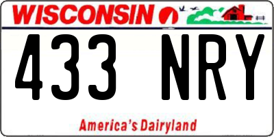 WI license plate 433NRY
