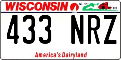 WI license plate 433NRZ