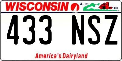 WI license plate 433NSZ