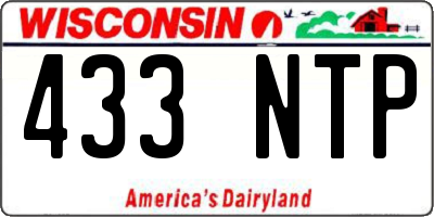WI license plate 433NTP