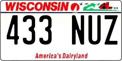 WI license plate 433NUZ