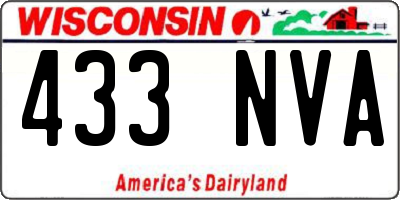 WI license plate 433NVA