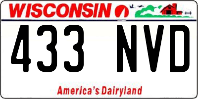 WI license plate 433NVD