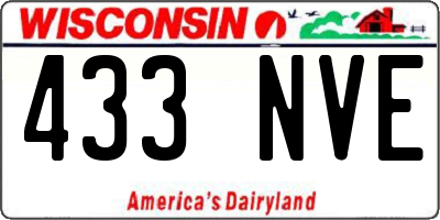 WI license plate 433NVE