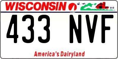 WI license plate 433NVF