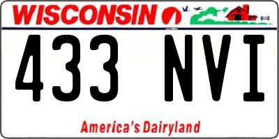 WI license plate 433NVI