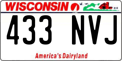 WI license plate 433NVJ