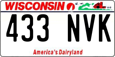 WI license plate 433NVK