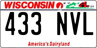 WI license plate 433NVL