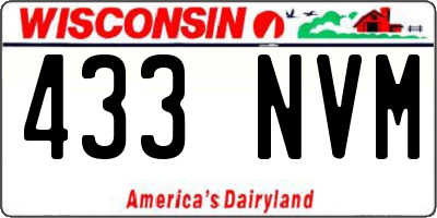WI license plate 433NVM