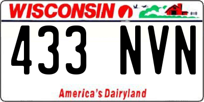 WI license plate 433NVN