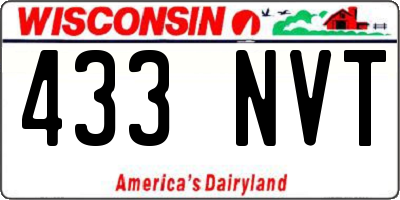 WI license plate 433NVT