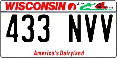 WI license plate 433NVV