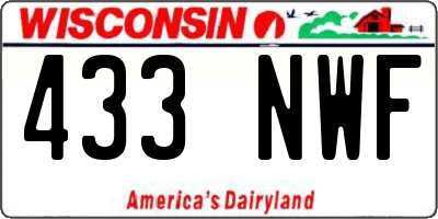 WI license plate 433NWF