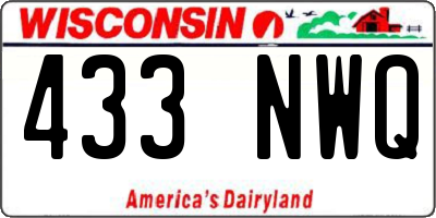 WI license plate 433NWQ