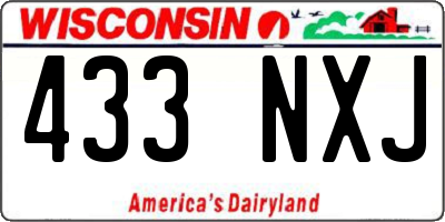 WI license plate 433NXJ