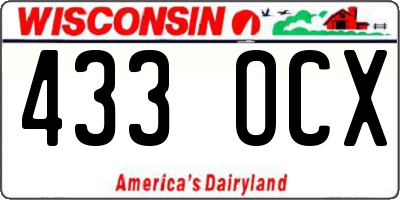WI license plate 433OCX