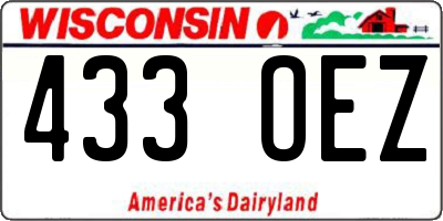 WI license plate 433OEZ