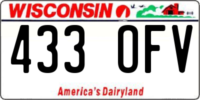 WI license plate 433OFV