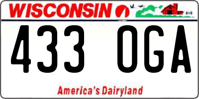 WI license plate 433OGA