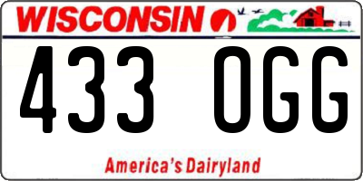 WI license plate 433OGG
