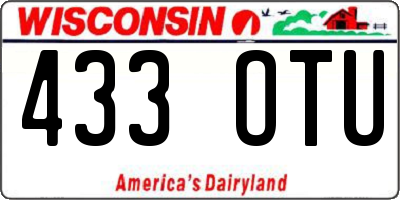 WI license plate 433OTU