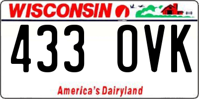 WI license plate 433OVK
