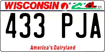 WI license plate 433PJA