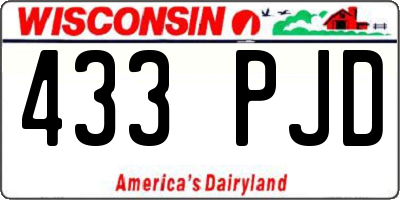 WI license plate 433PJD
