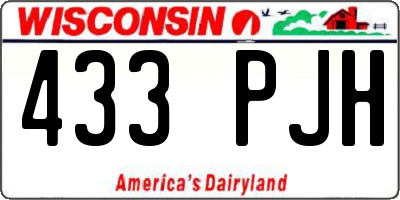 WI license plate 433PJH