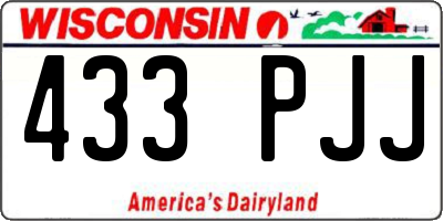 WI license plate 433PJJ