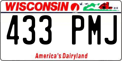 WI license plate 433PMJ