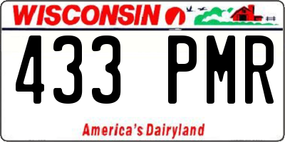 WI license plate 433PMR