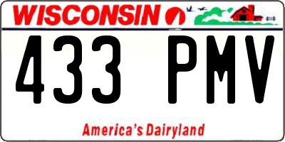 WI license plate 433PMV